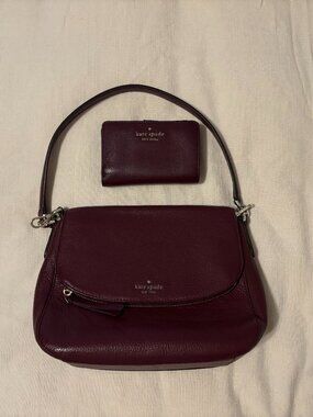 Kate Spade Crossbody Leather Top Handle Bag + wallet